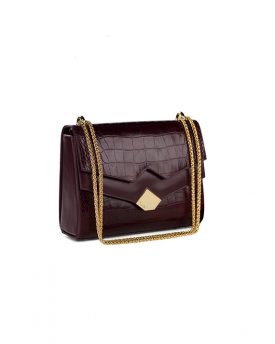 Chou-Bag-Burgundy-Croco