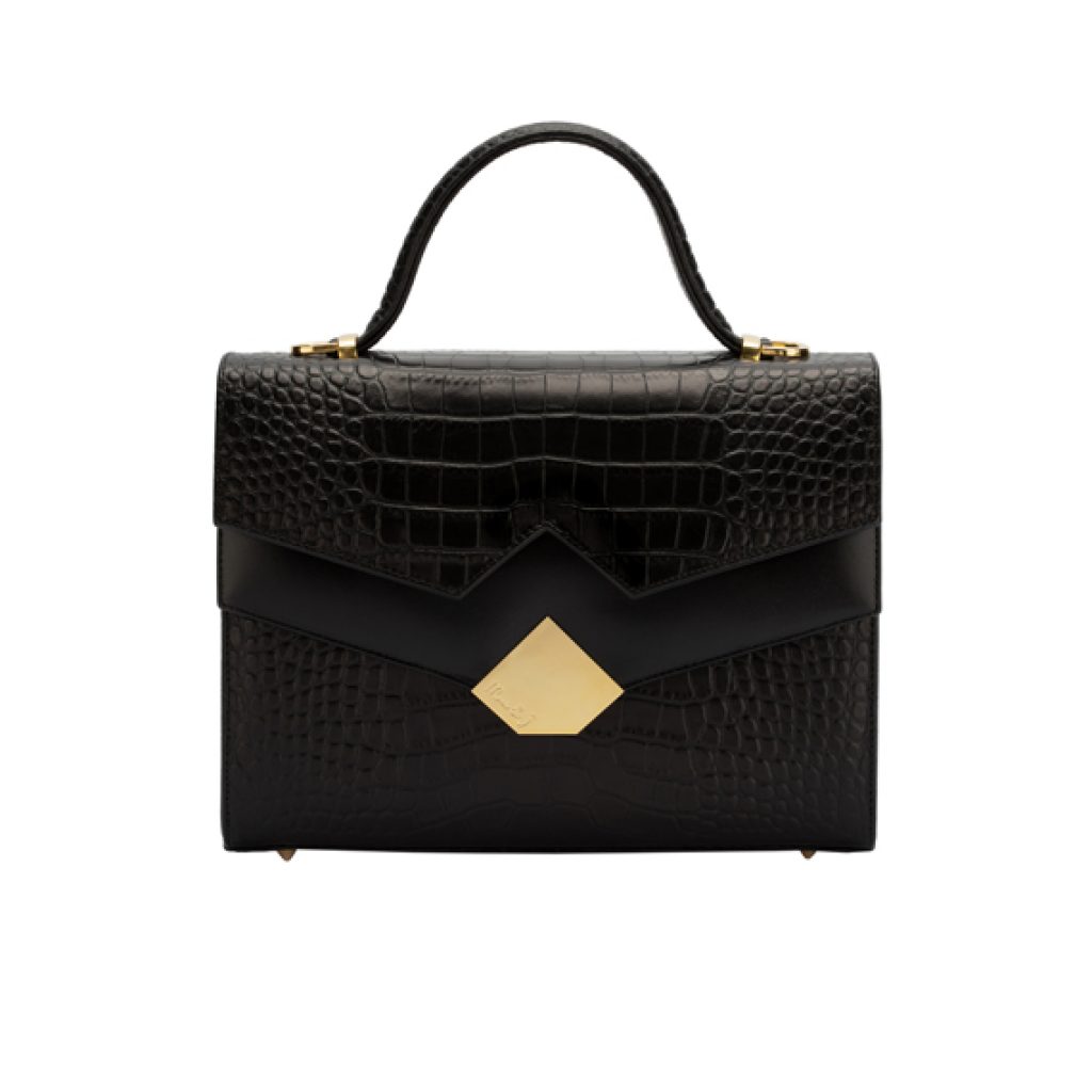 New Chou Bag Black (Croco Print) - Moni & J - High quality luxury fashion brand