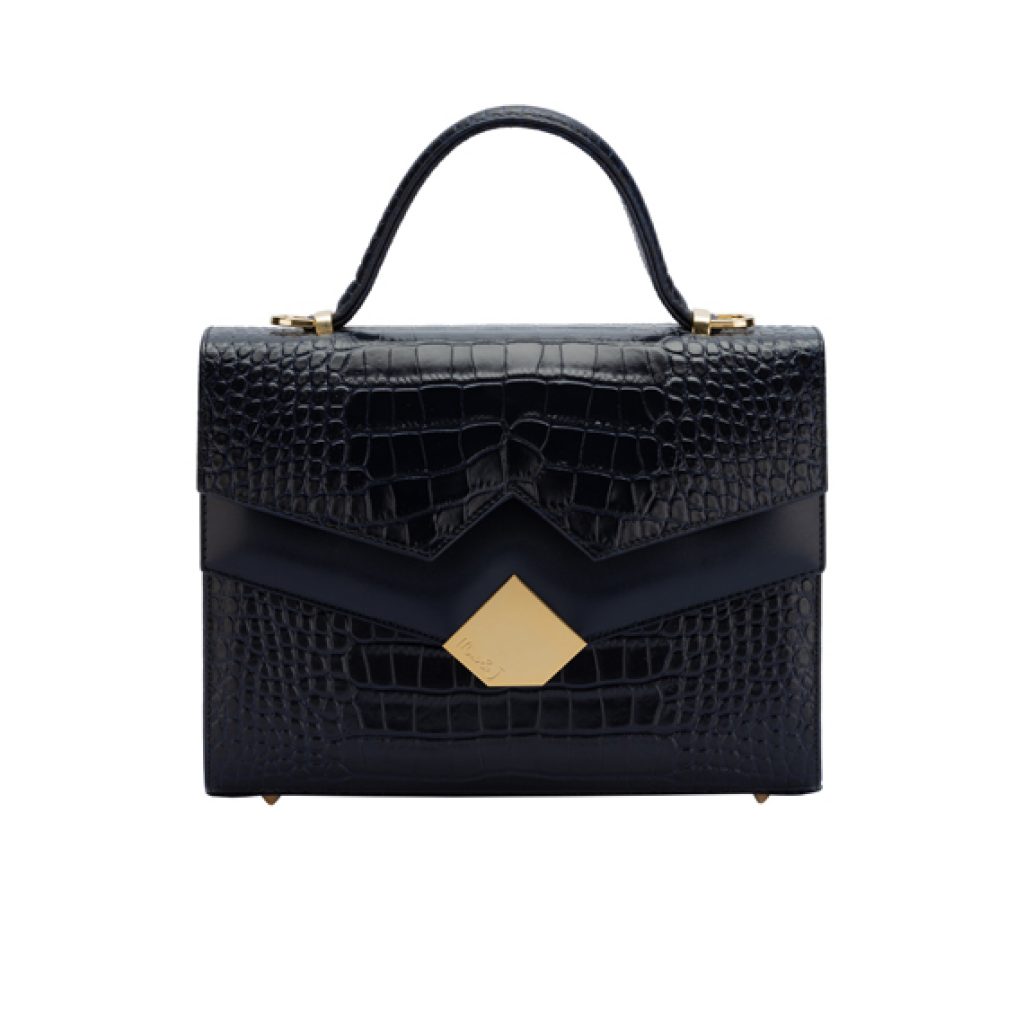 New Chou Bag Navy Blue (Croco Print) - Moni & J - High quality luxury fashion brand