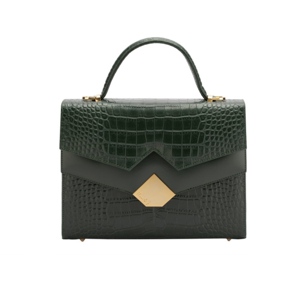New Chou Bag Olive Green (Croco Print) - Moni & J - High quality luxury fashion brand