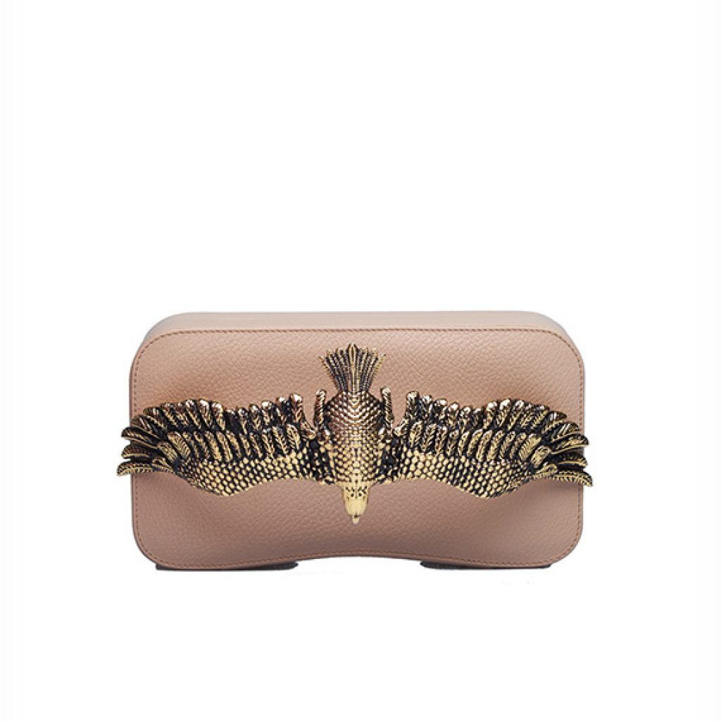 Soaring Clutch Nude (Golden Accessories) - Moni & J - High quality luxury fashion brand