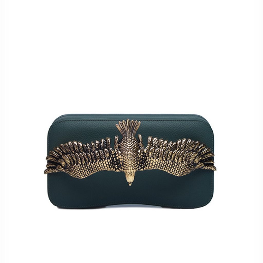 Soaring clutch Olive Green (Golden Accessories) - Moni & J - High quality luxury fashion brand