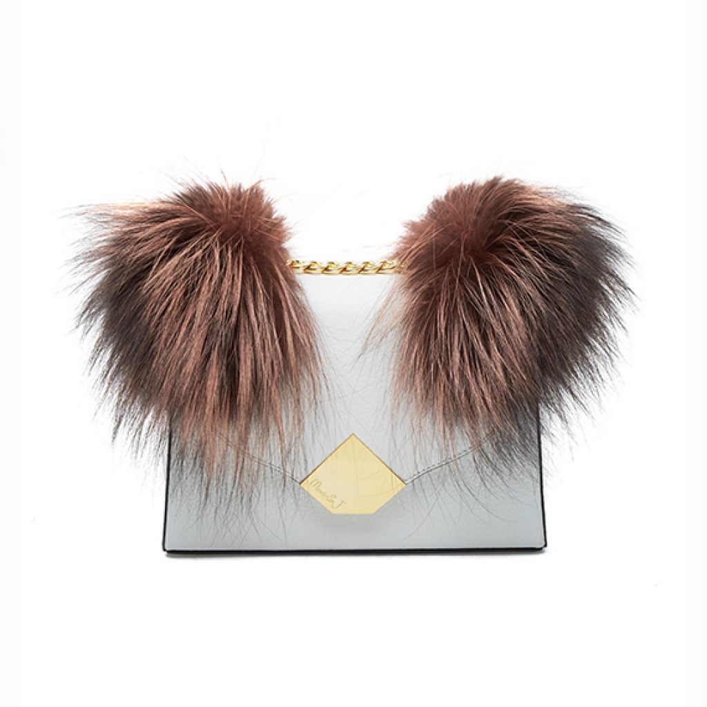 Baby Fur White with Brown Fur Accessories - Moni & J - High quality luxury fashion brand