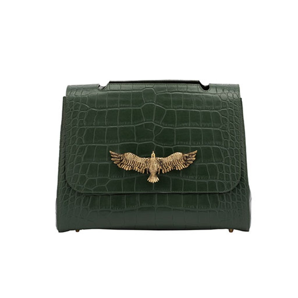 Jida-Large-Olive-Green-Croco-front-image