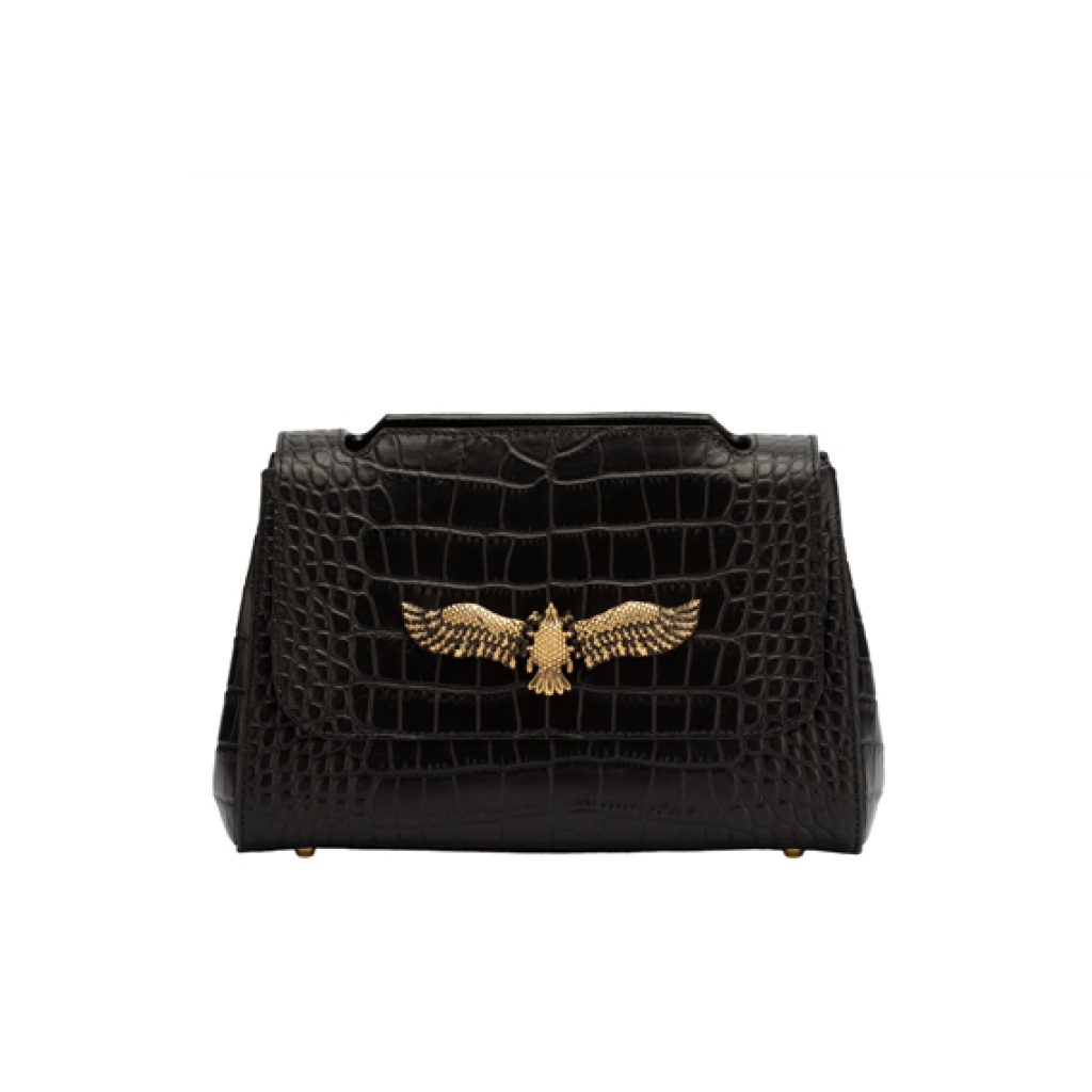 Jida Small Bag Black (Croco Print) - Moni & J - High quality luxury fashion brand