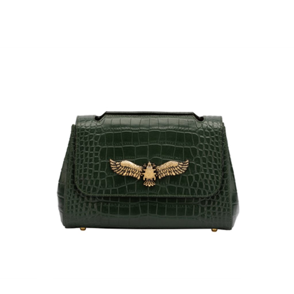 Jida Small Bag Olive Green (Croco Print) - Moni & J - High quality luxury fashion brand