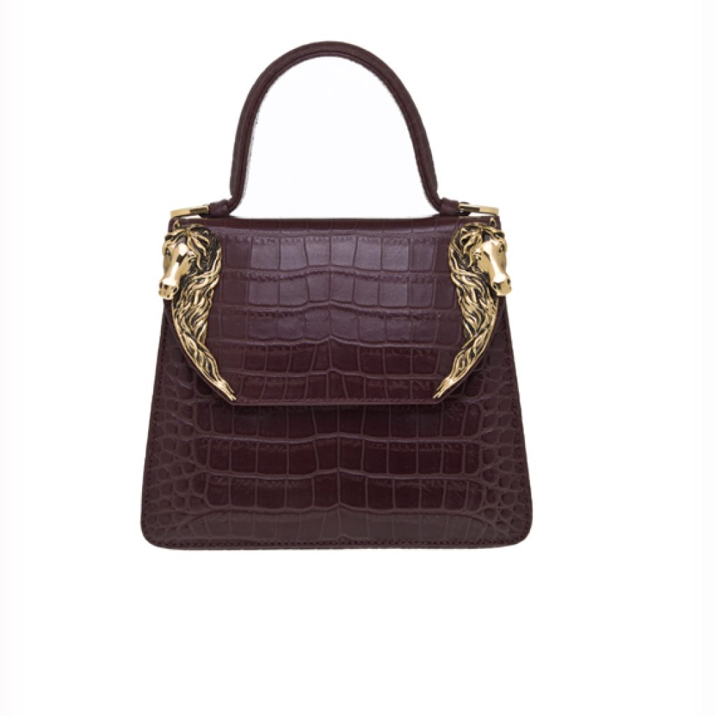 Lamita Bag Matte Burgundy Croco - Moni & J - High quality luxury fashion brand