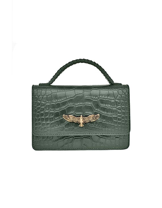 Dream Bag Olive Green (Croco) - Moni & J - High quality luxury fashion brand