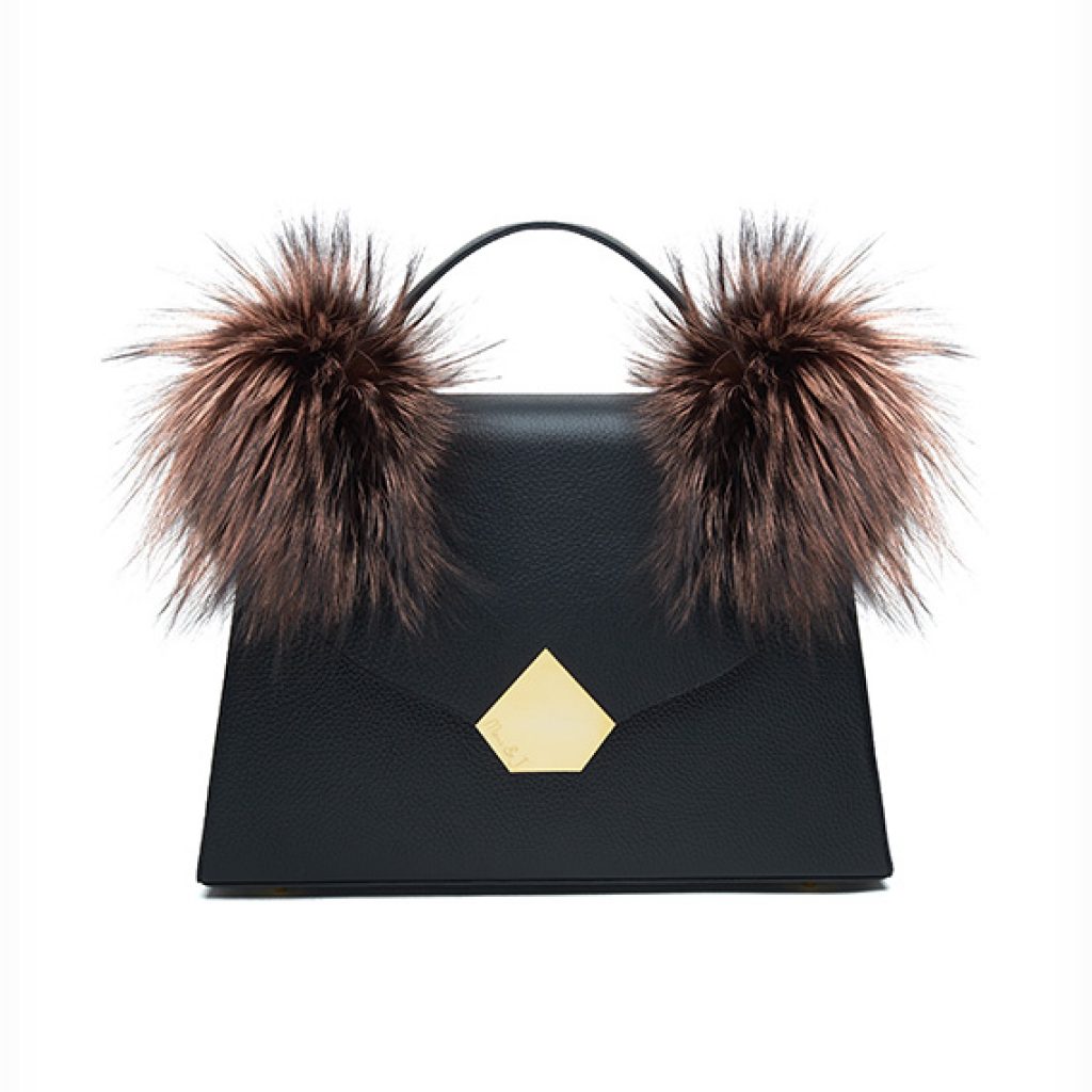 Marshal Fur Black with Brown Accessories - Moni & J - High quality luxury fashion brand