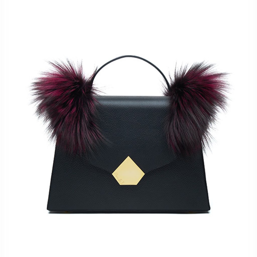 Marshal Fur Black with Purple Accessories - Moni & J - High quality luxury fashion brand