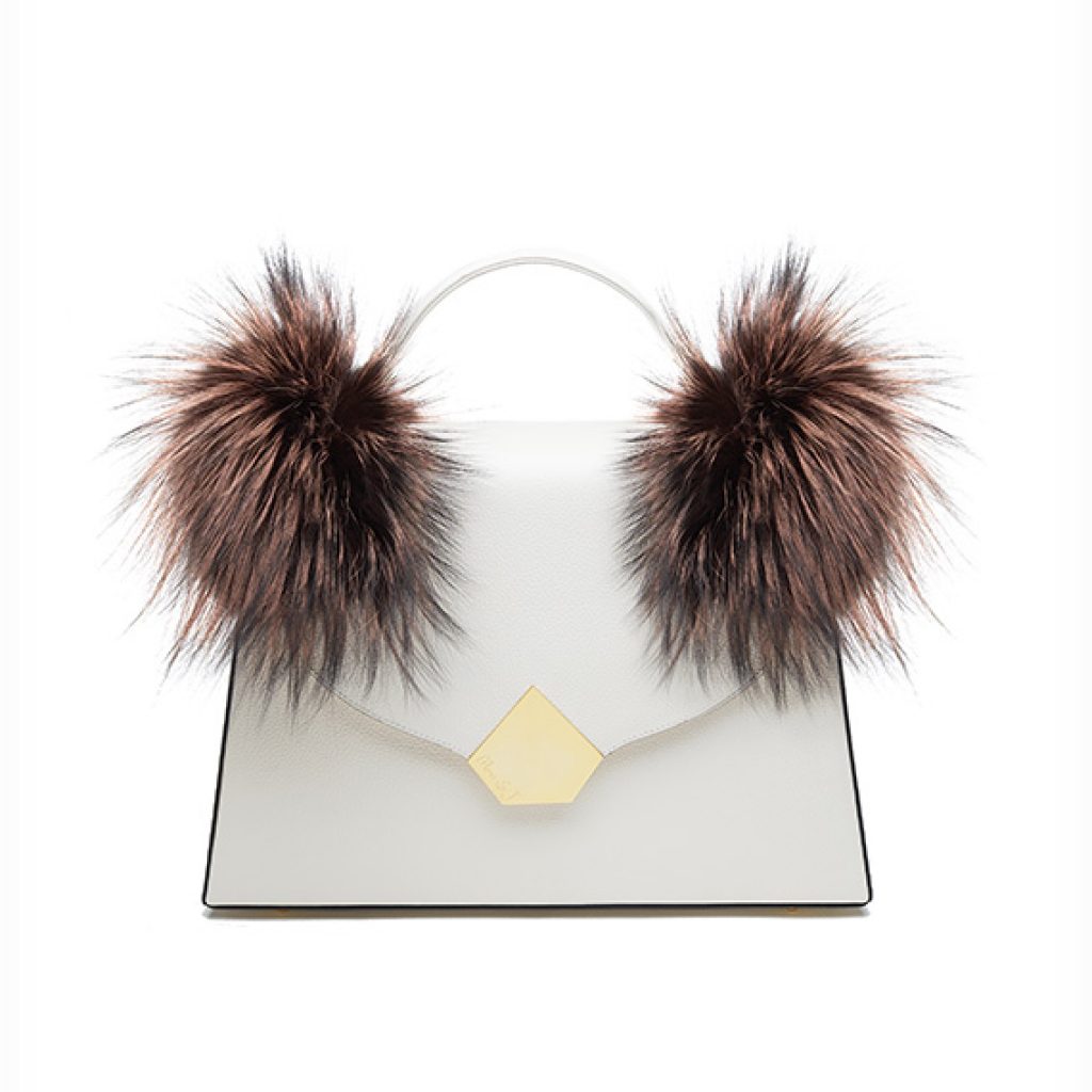 Marshal Fur White with Brown Accessories - Moni & J - High quality luxury fashion brand