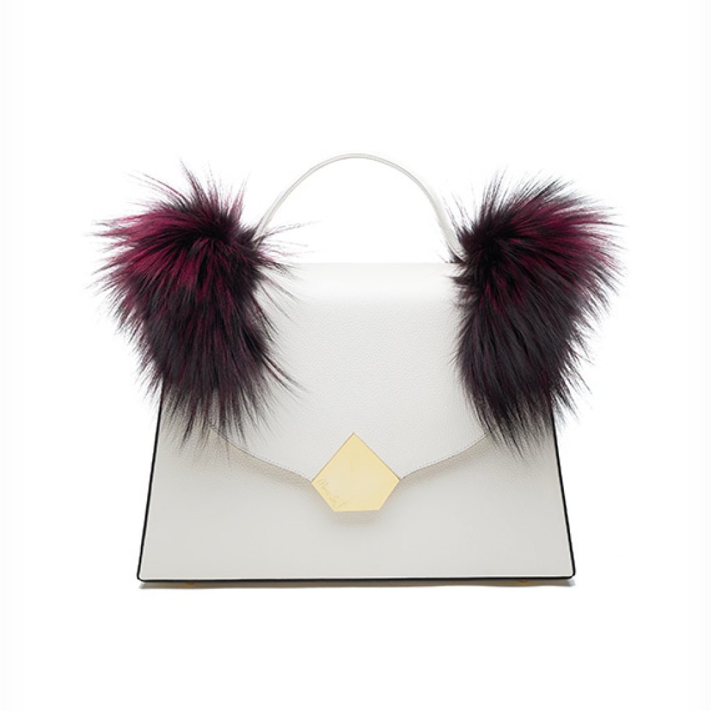 Marshal Fur White with Purple Accessories - Moni & J - High quality luxury fashion brand