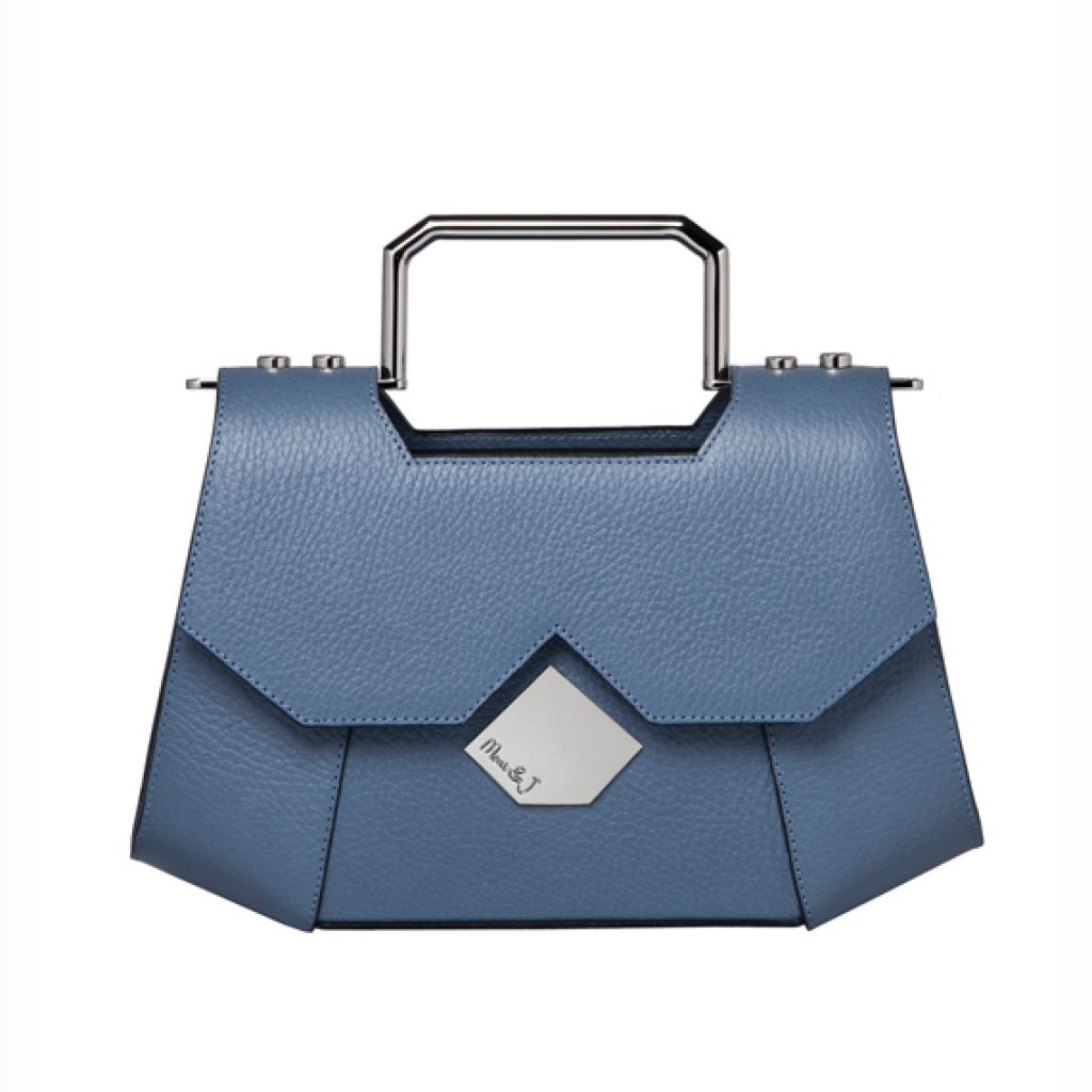 New Grip Bag Blue Scotch (Silver Accessories) - Moni & J - High quality luxury fashion brand