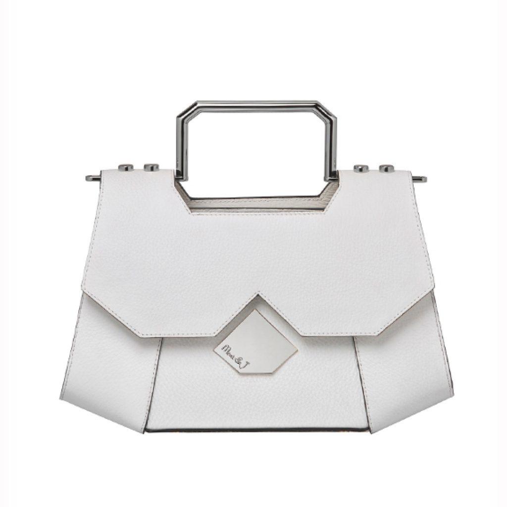 New Grip Bag White Scotch (Silver Accessories) - Moni & J - High quality luxury fashion brand