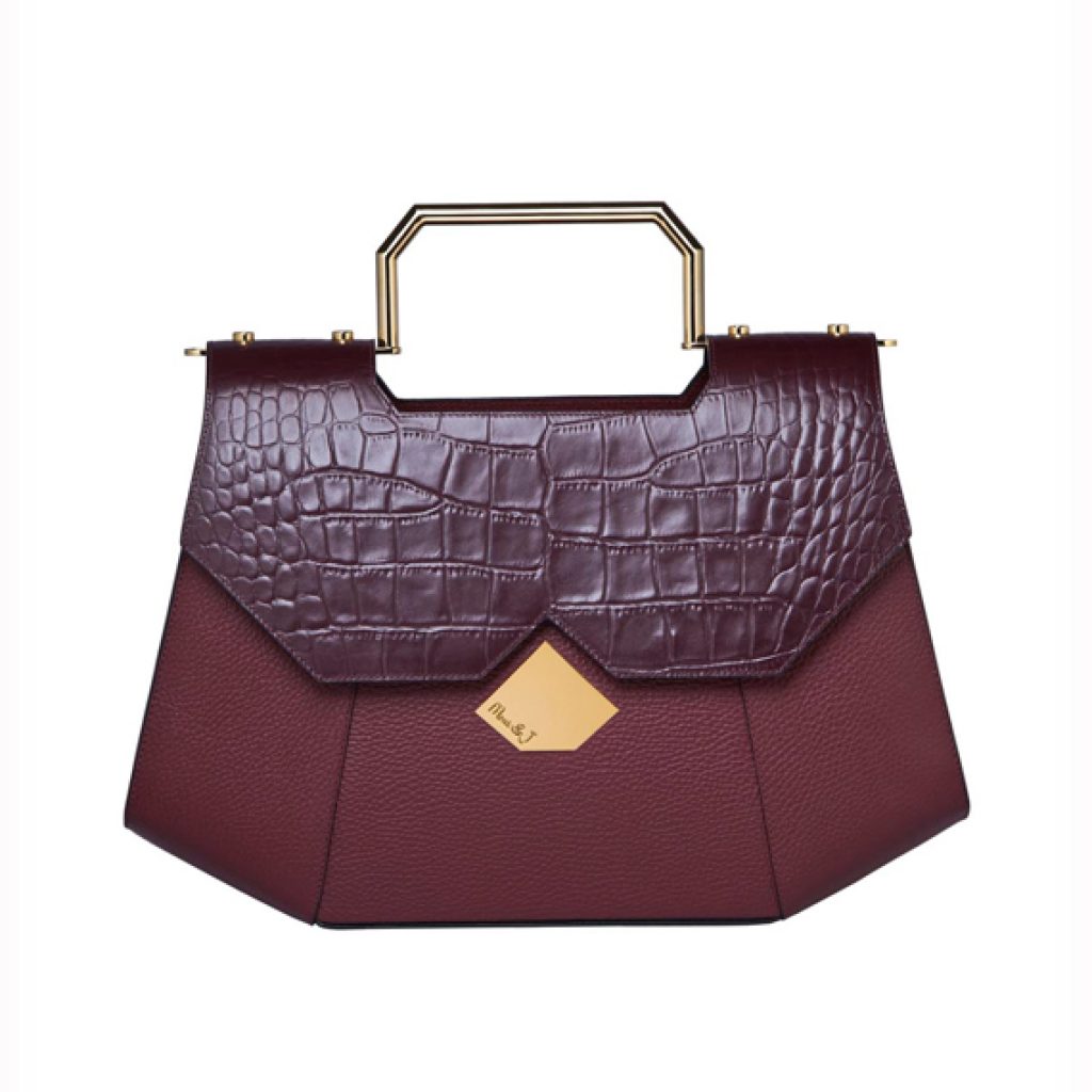 New Grip Burgundy Croco (Golden Accessories) - Moni & J - High quality luxury fashion brand