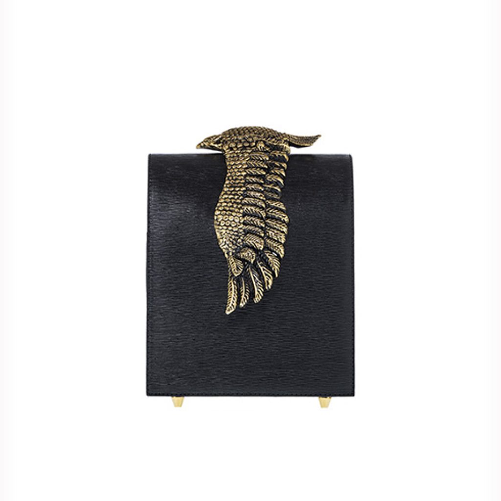 The M Clutch Verona Black (Gold Plated Accessories) - Moni & J - High quality luxury fashion brand