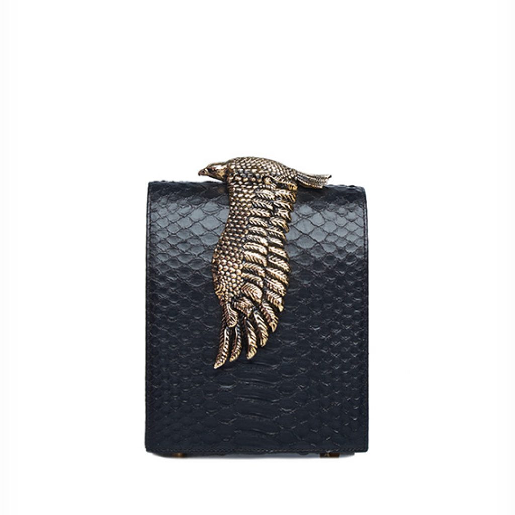 The M clutch Python (Gold Plated Accessories) - Moni & J - High quality luxury fashion brand