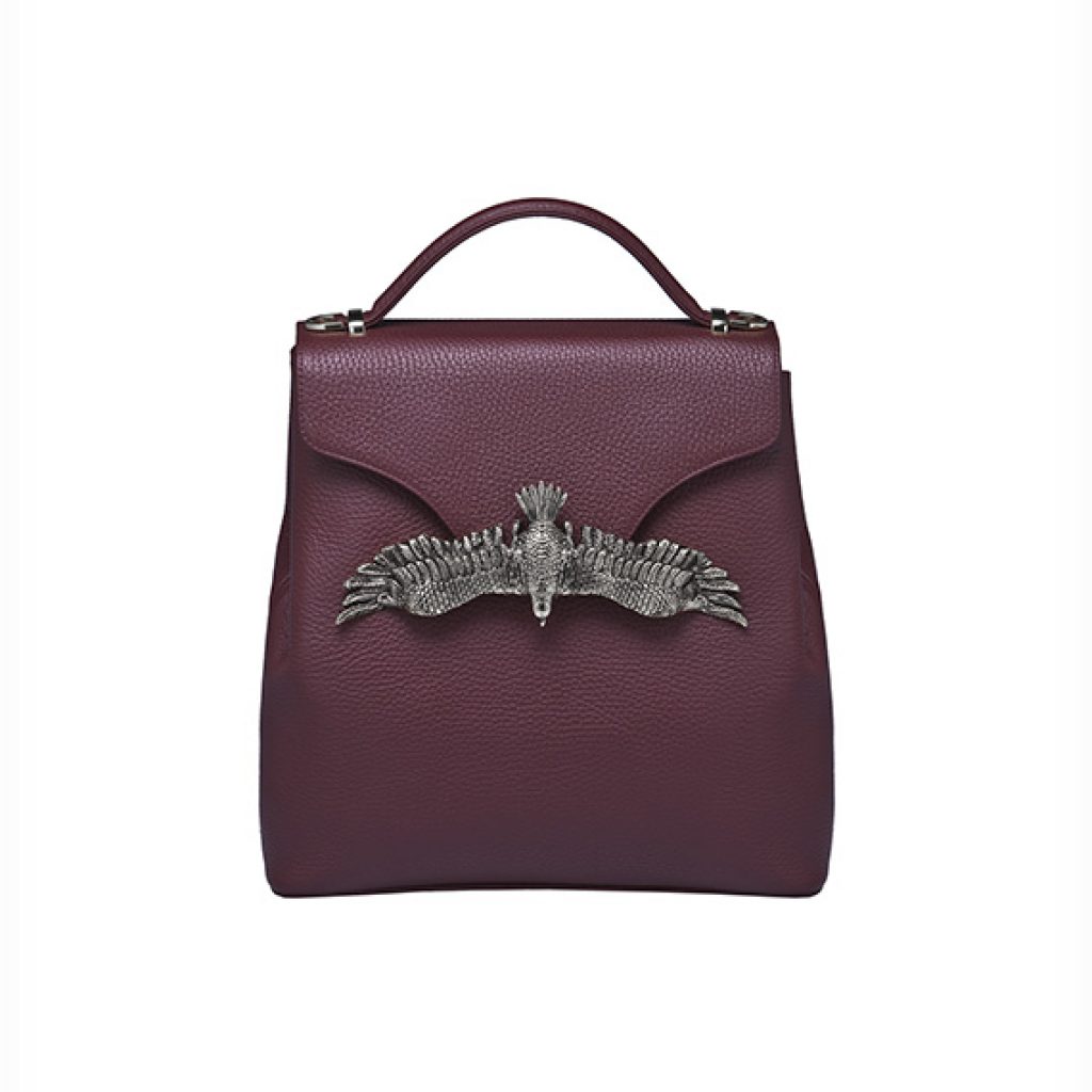 Eagle BackPack Burgundy (Silver Accessories) - Moni & J - High quality luxury fashion brand