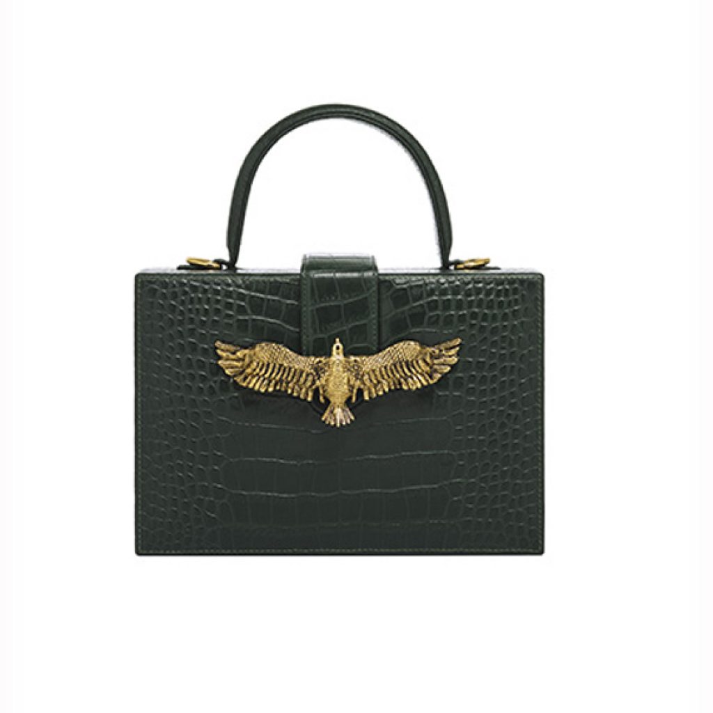Joyce Bag Olive Green Croco - Moni & J - High quality luxury fashion brand