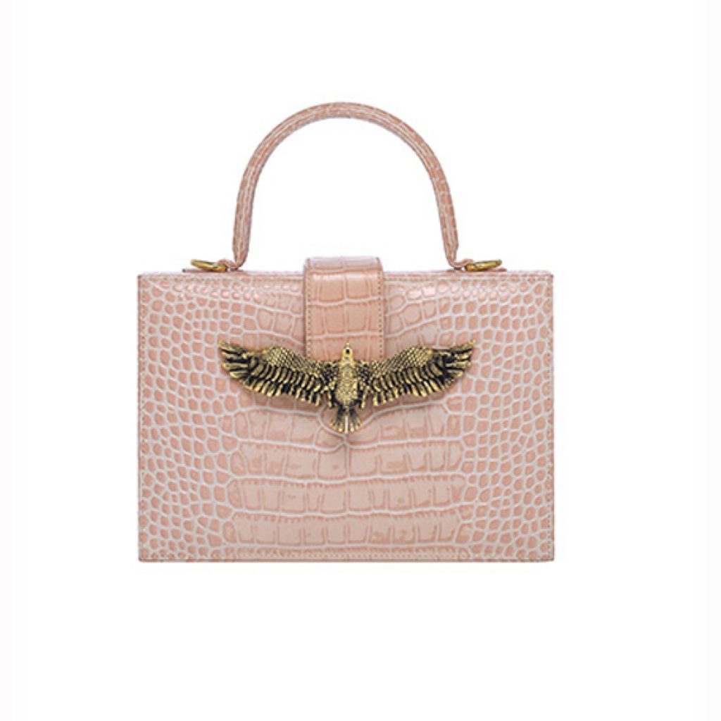 Joyce Bag Pinkish Nude Croco - Moni & J - High quality luxury fashion brand