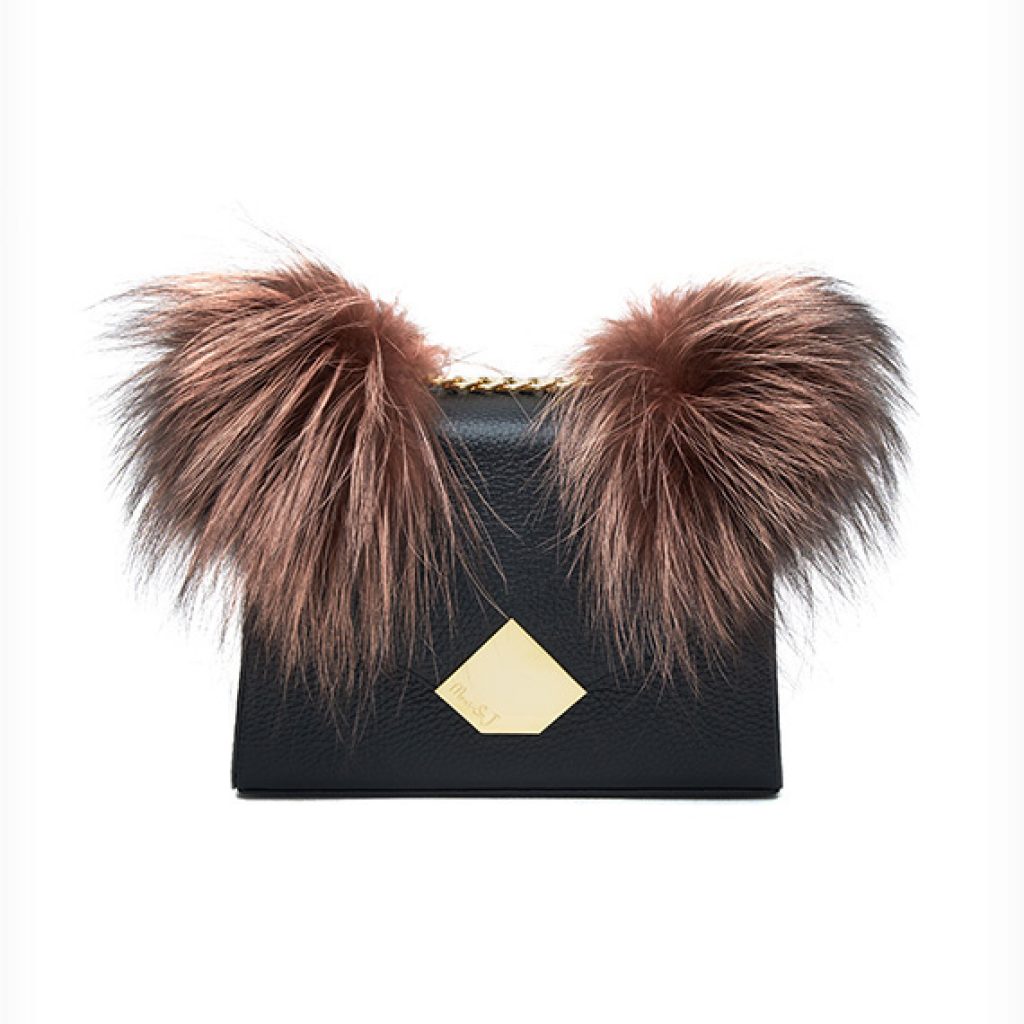 Baby Fur Black with Brown Fur Accessories - Moni & J - High quality luxury fashion brand