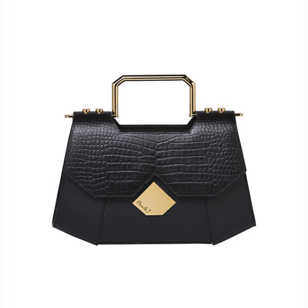 New Baby Grip Black (Croco Print) Gold Plated - Moni & J - High quality luxury fashion brand