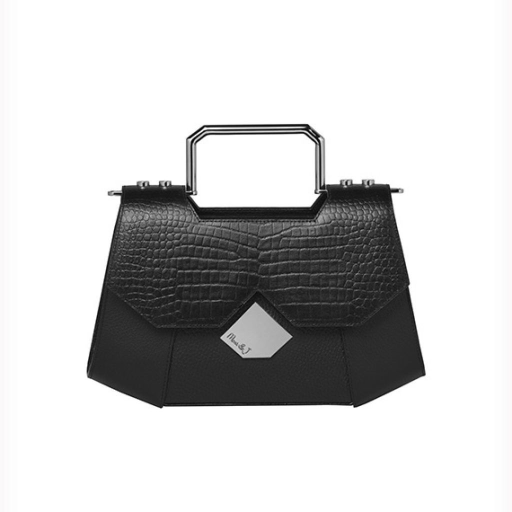 New Baby Grip Black Bag (Mixed Print) Silver plated - Moni & J - High quality luxury fashion brand
