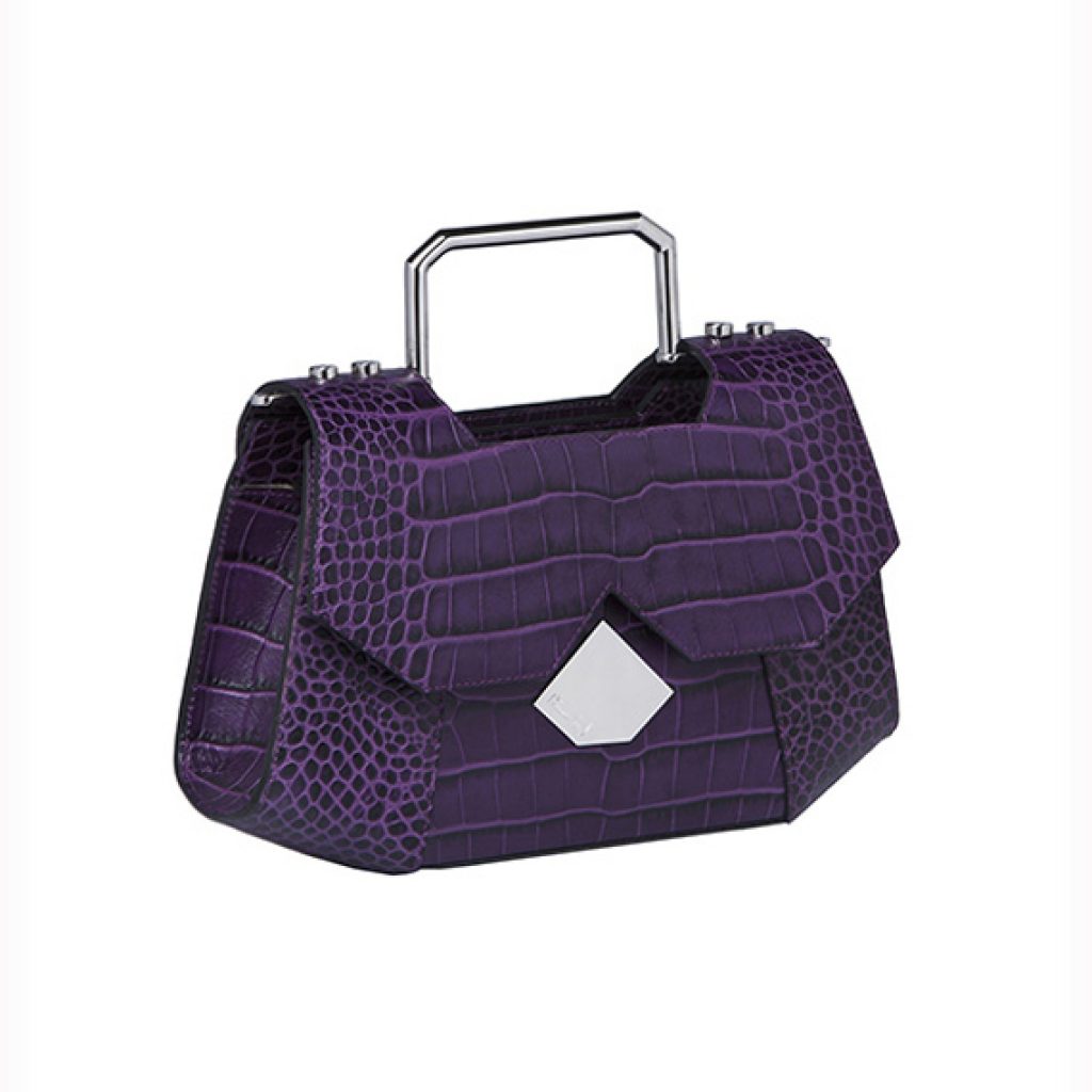 New Baby Grip Purple Bag (Croco Print) - Moni & J - High quality luxury fashion brand