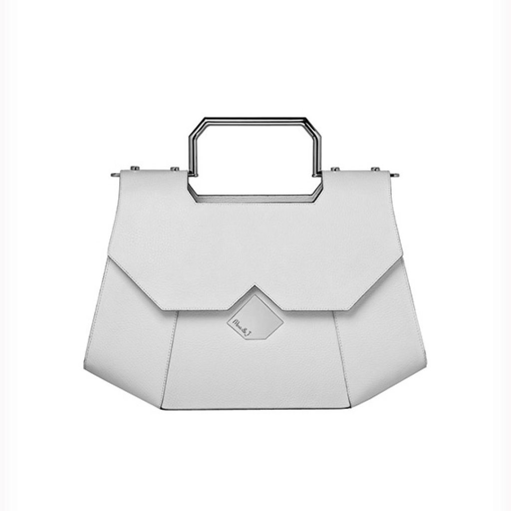New Baby Grip White Bag (Scotch Print) Silver Plated - Moni & J - High quality luxury fashion brand