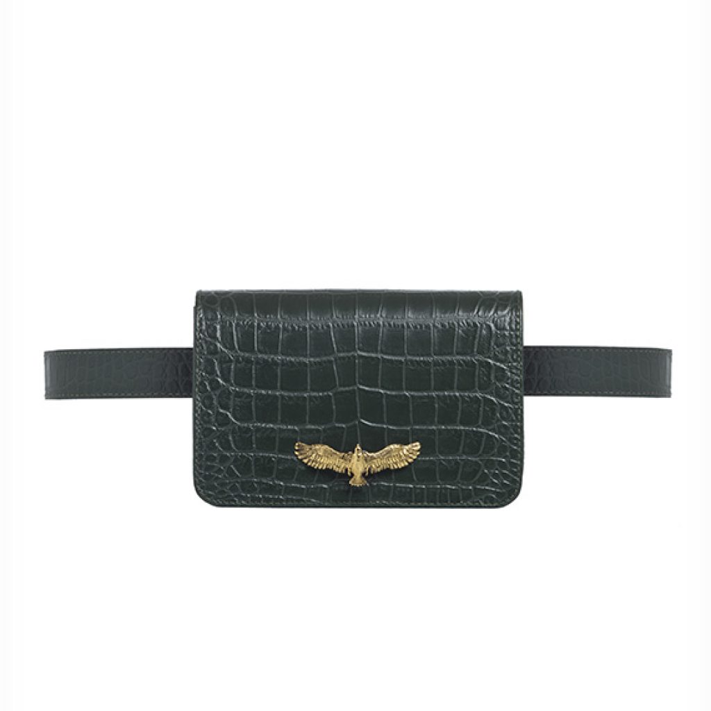 Baby Joelle Olive Green Bag (Croco Print) - Moni & J - High quality luxury fashion brand