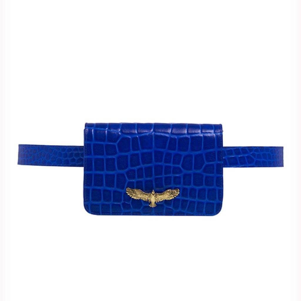 Baby Joelle Electric Blue Bag (Croco Print) - Moni & J - High quality luxury fashion brand