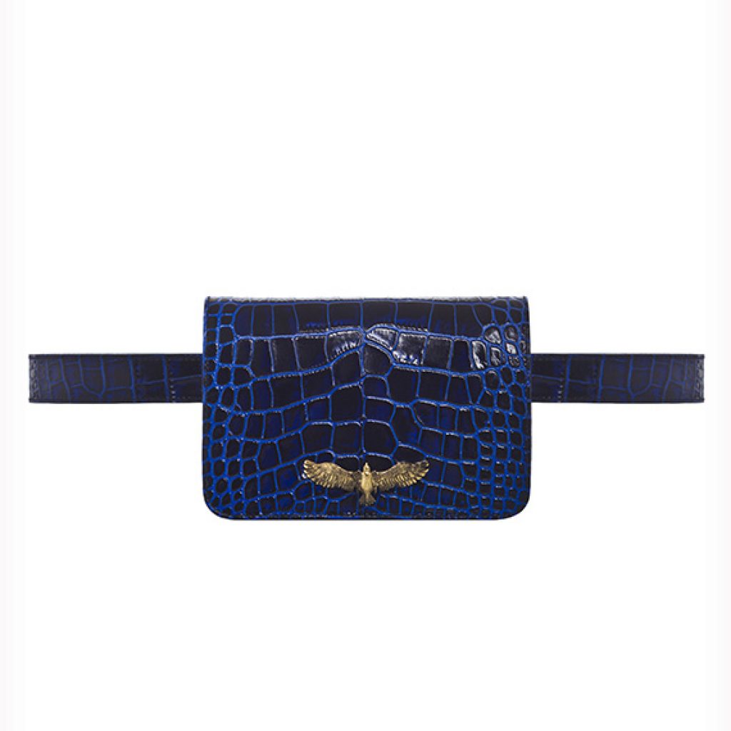 Baby Joelle Navy Blue Bag (Croco Print) - Moni & J - High quality luxury fashion brand
