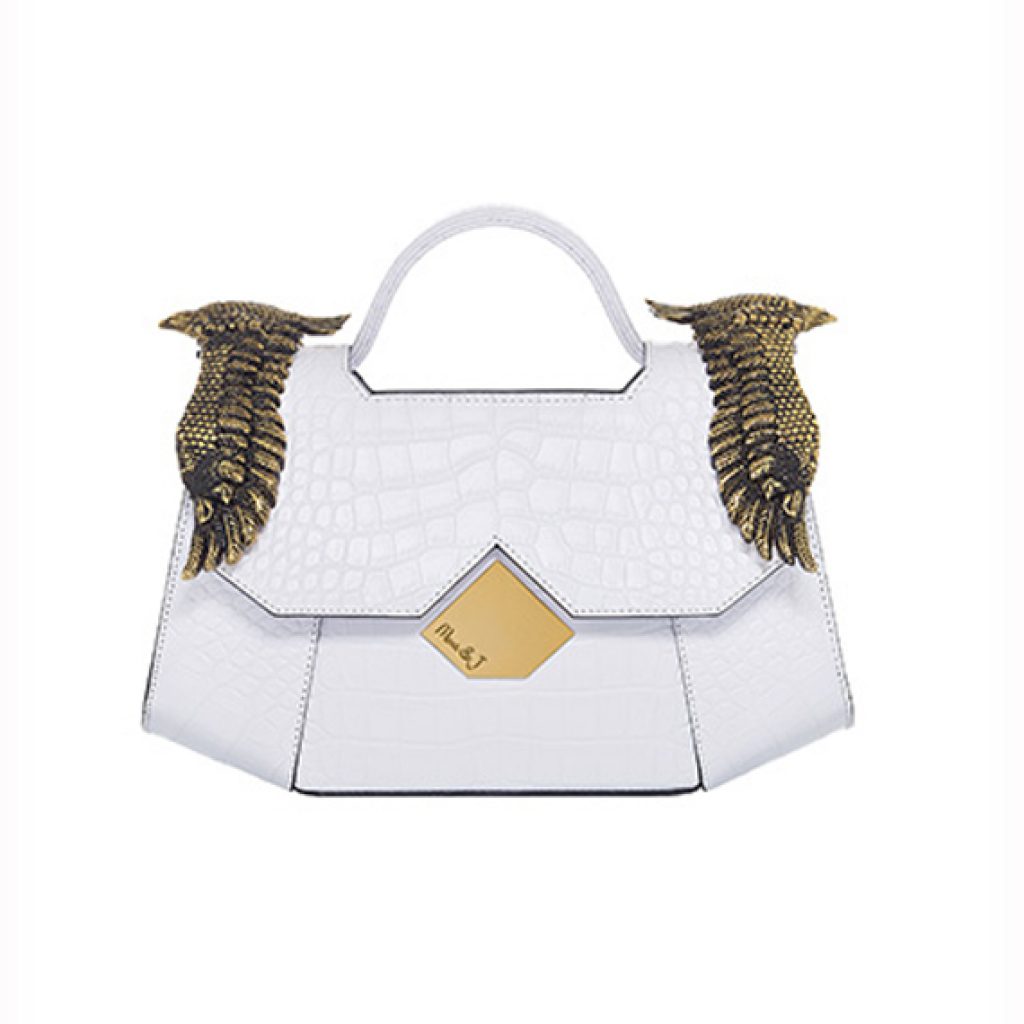 The Baby Colonel White (Croco Print) - Moni & J - High quality luxury fashion brand