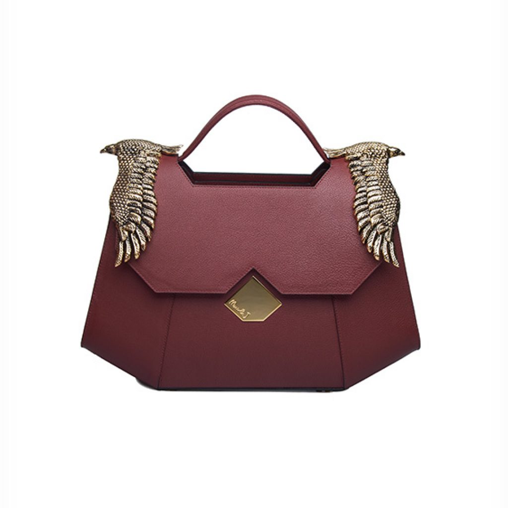 The Baby Colonel Burgundy (Scotch Print) - Moni & J - High quality luxury fashion brand