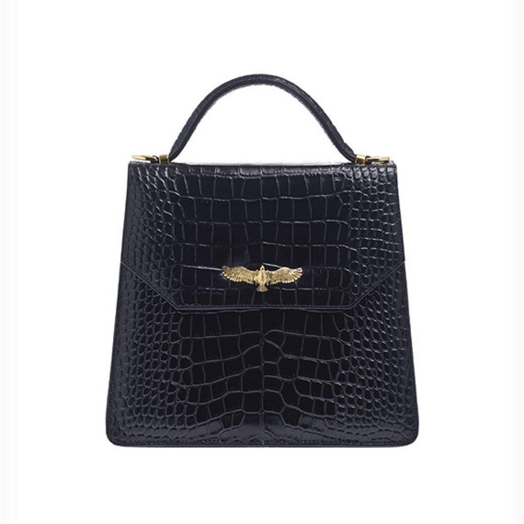 Ciel Bag Black (Croco Print) - Moni & J - High quality luxury fashion brand