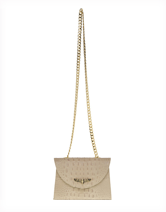 Eagle Marshal Beige Bag (Croco Print) - Moni & J