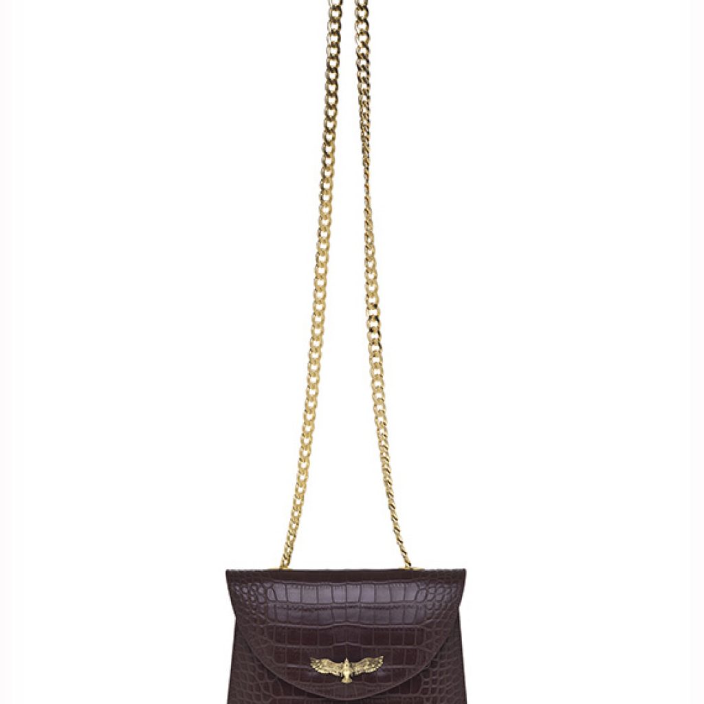 Eagle Marshal Matte Burgundy Bag (Croco Print) - Moni & J - High quality luxury fashion brand