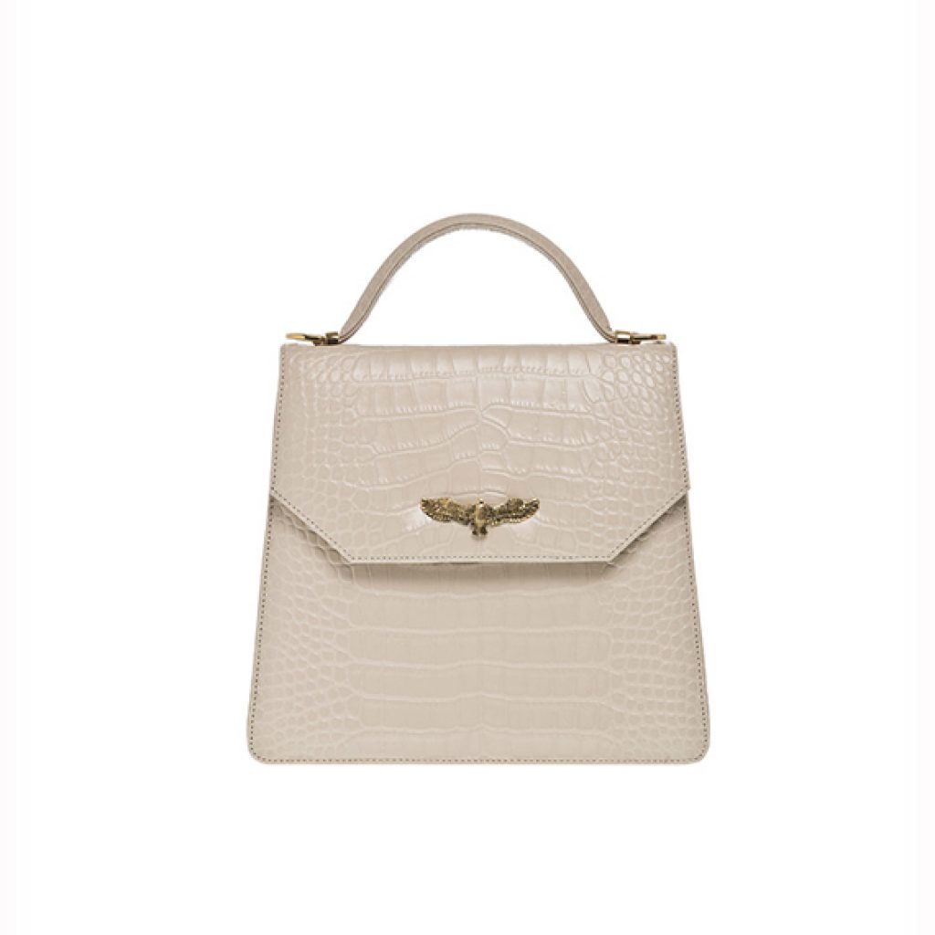 Small Ciel Bag Cream (Croco Print) - Moni & J - High quality luxury fashion brand