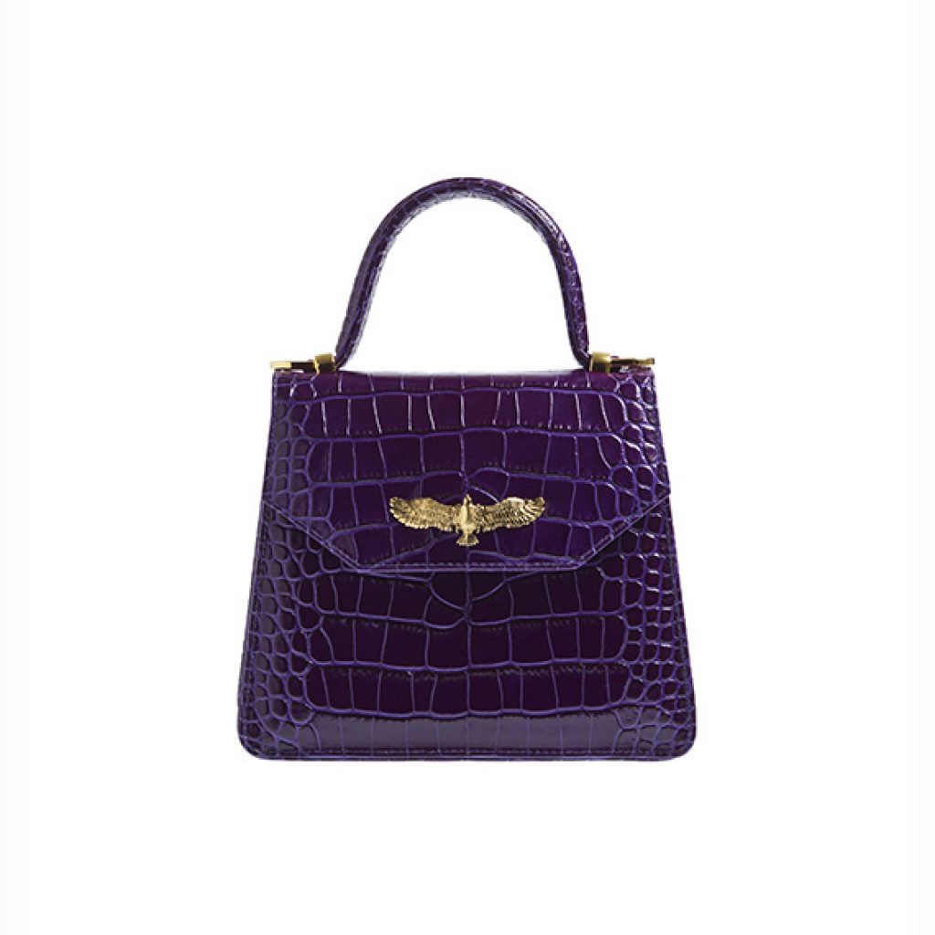 Small Ciel Bag Purple (Croco Print) - Moni & J - High quality luxury fashion brand