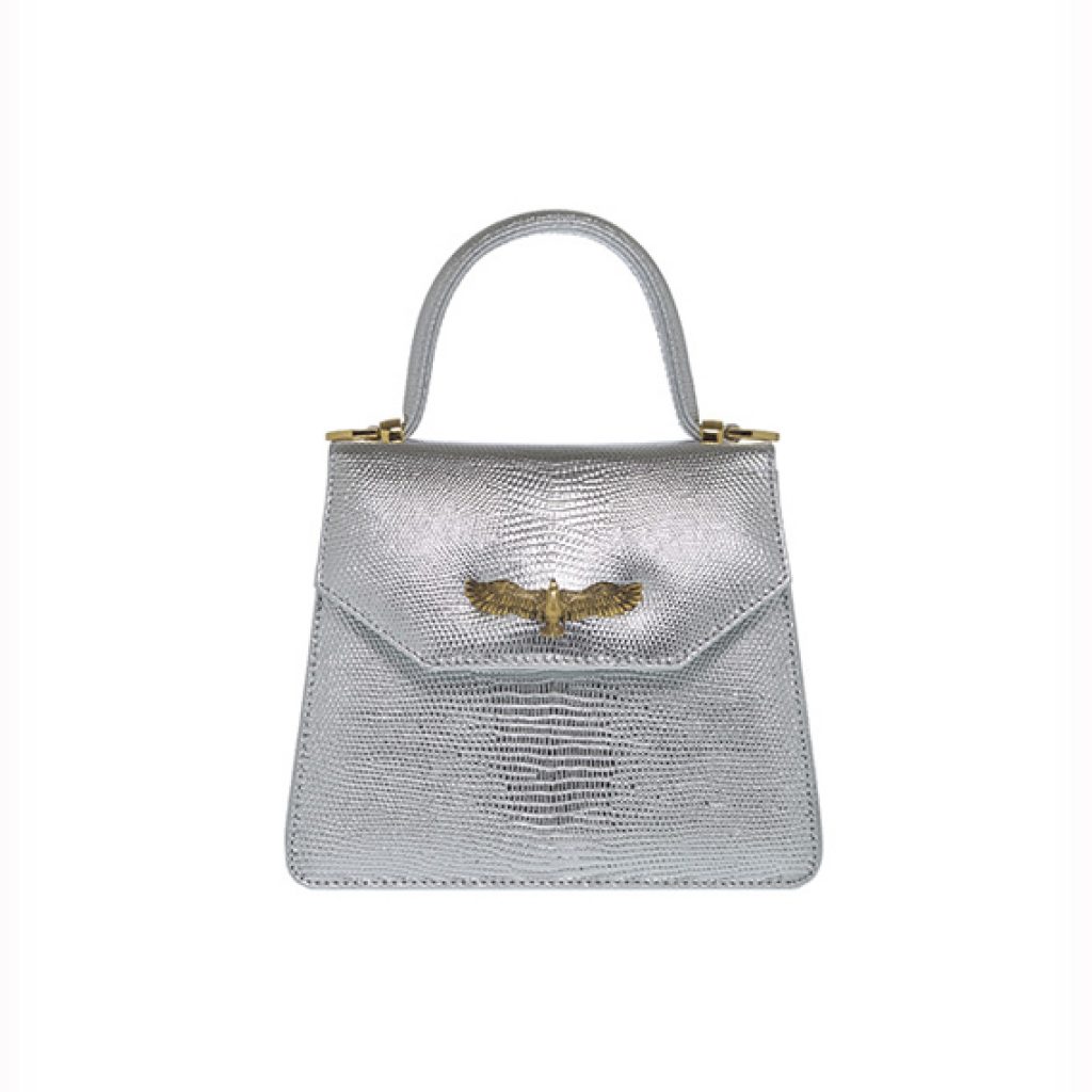Small Ciel Silver Platin (Lizard Print) - Moni & J - High quality luxury fashion brand