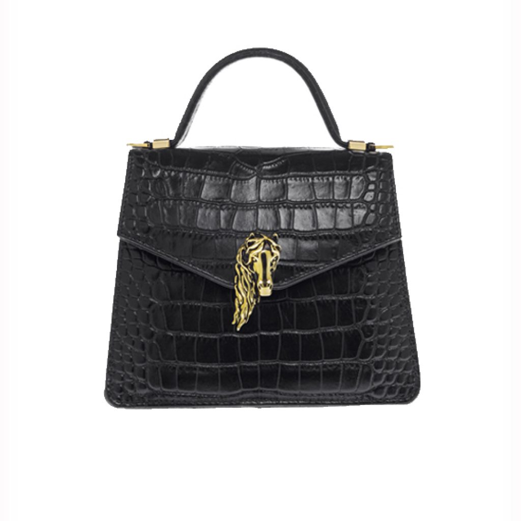 Marissa Bag Small Black (Croco Print) - Moni & J - High quality luxury fashion brand