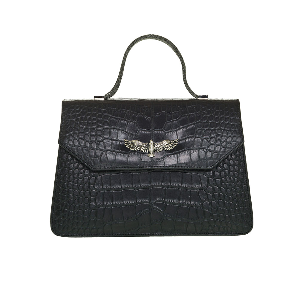 Sky Black (Croco) - Moni & J - High quality luxury fashion brand