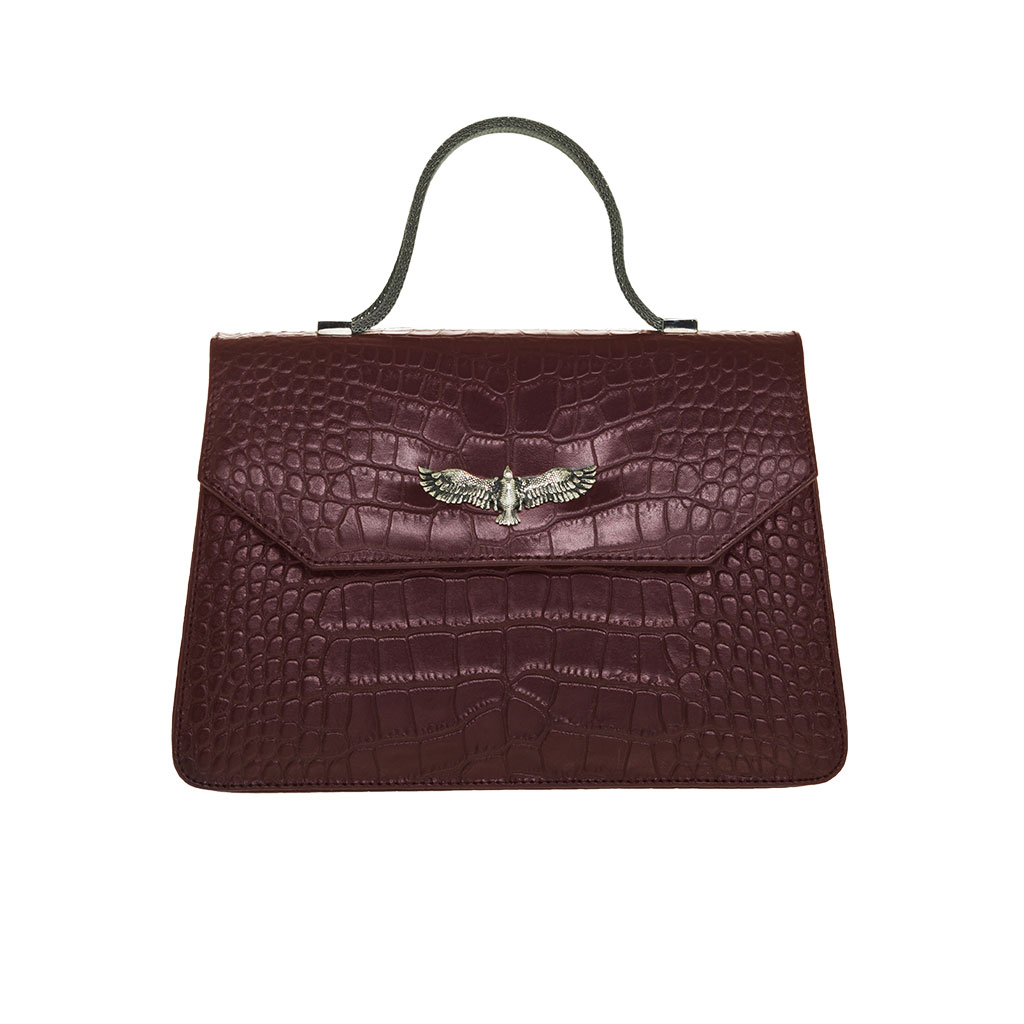 Sky Burgundy (Croco) - Moni & J - High quality luxury fashion brand