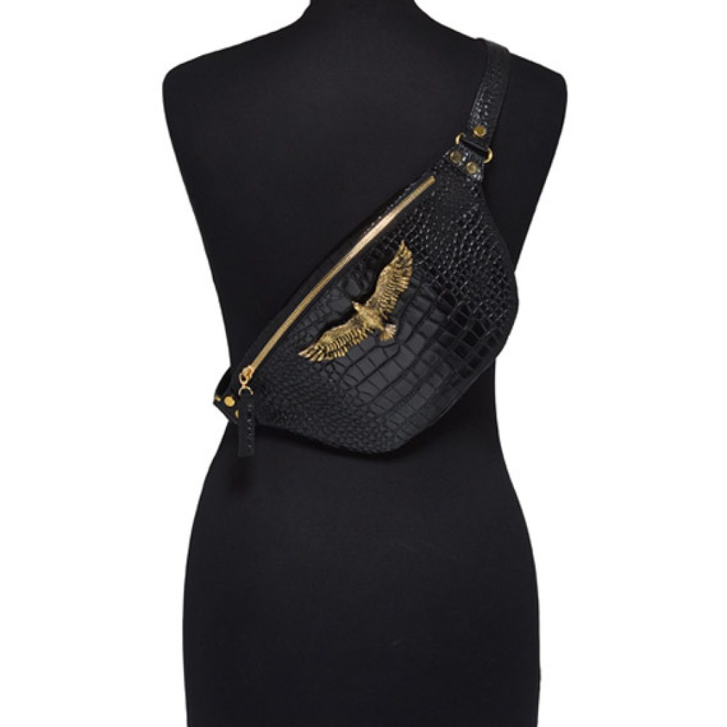 Thalia Small Bag Black (Croco Print) - Moni & J - High quality luxury fashion brand
