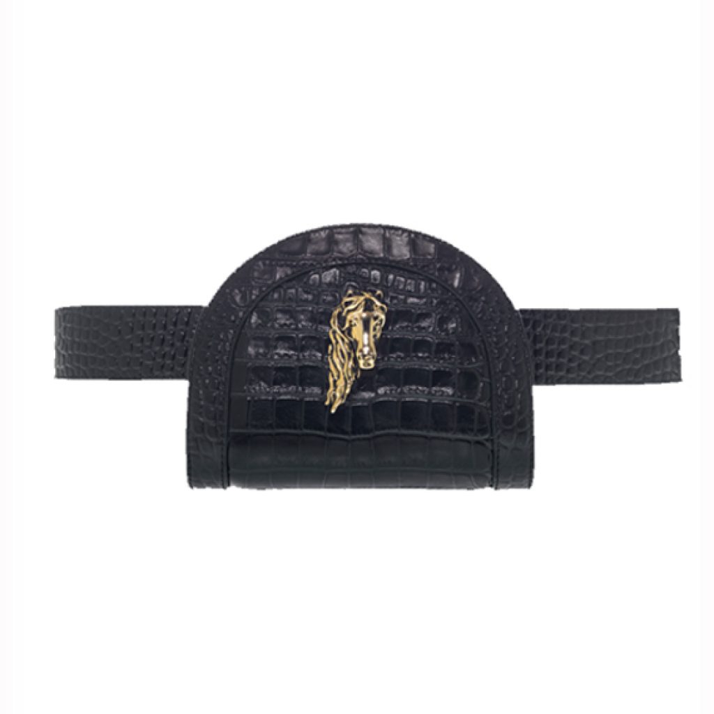 The Lucky Belt Bag Black (Croco Print) - Moni & J - High quality luxury fashion brand