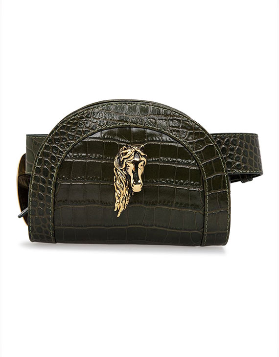 The Lucky Belt Bag Olive Green(Croco Print) - Moni & J - High quality luxury fashion brand
